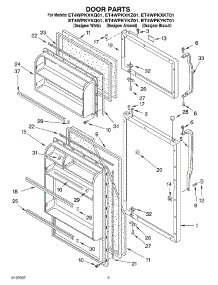 02 - Door parts for Whirlpool Refrigerator ET4WPKXKQ01 from AppliancePartsPros.com