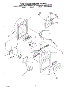 08 - Dispenser Front parts for Whirlpool Refrigerator GS6SHAXKB02 from AppliancePartsPros.com
