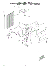 09 - Air Flow parts for Whirlpool Refrigerator GS6SHAXKB02 from AppliancePartsPros.com