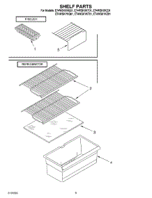 05 - Shelf, Optional parts for Whirlpool Refrigerator ET4WSKXKQ01 from AppliancePartsPros.com