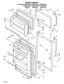 02 - Door parts for Whirlpool Refrigerator ET4WSKYKT01 from AppliancePartsPros.com