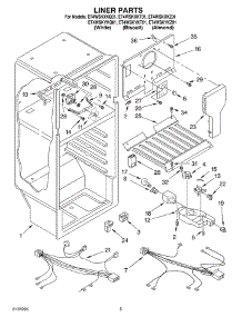 03 - Liner parts for Whirlpool Refrigerator ET4WSKYKQ01 from AppliancePartsPros.com