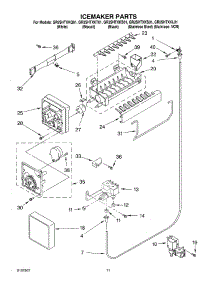 06 - Ice Maker parts for Whirlpool Refrigerator GR2SHTXKB01 from AppliancePartsPros.com