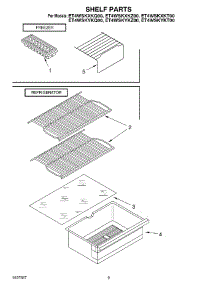05 - Shelf parts for Whirlpool Refrigerator ET4WSKXKZ00 from AppliancePartsPros.com
