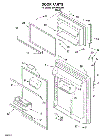 02 - Door parts for Whirlpool Refrigerator ET9CHKXKB00 from AppliancePartsPros.com