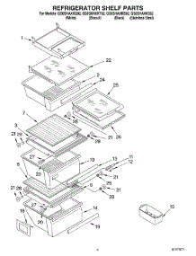 03 - Refrigerator Shelf parts for Whirlpool Refrigerator GS6SHAXKS02 from AppliancePartsPros.com