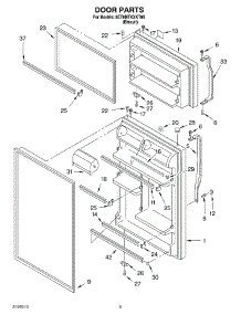 02 - Door parts for Whirlpool Refrigerator 8ET8MTKXKT00 from AppliancePartsPros.com