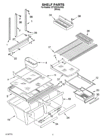 03 - Shelf parts for Whirlpool Refrigerator 2ET22DKXJW00 from AppliancePartsPros.com