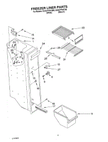 04 - Freezer Liner parts for Whirlpool Refrigerator ED5GTFXKQ00 from AppliancePartsPros.com