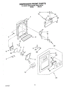 08 - Dispenser Front parts for Whirlpool Refrigerator ED5GTFXKT00 from AppliancePartsPros.com