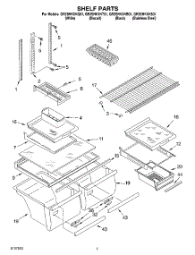 03 - Shelf parts for Whirlpool Refrigerator GR2SHKXKQ01 from AppliancePartsPros.com
