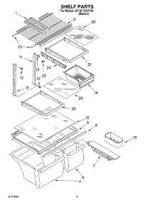 05 - Shelf, Optional parts for Whirlpool Refrigerator 8ET8FTKXKT00 from AppliancePartsPros.com