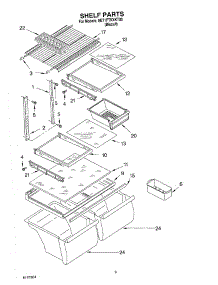 05 - Shelf, Optional parts for Whirlpool Refrigerator 8ET1FTKXKT00 from AppliancePartsPros.com