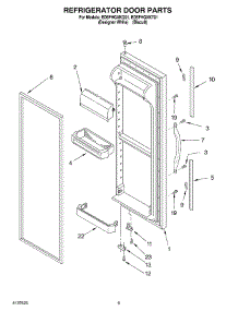 06 - Refrigerator Door parts for Whirlpool Refrigerator ED5FHGXKQ01 from AppliancePartsPros.com