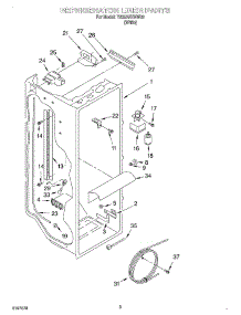 02 - Refrigerator Liner parts for Whirlpool Refrigerator TS22AEXHW03 from AppliancePartsPros.com