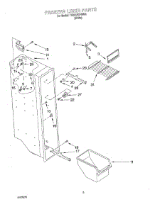 04 - Freezer Liner parts for Whirlpool Refrigerator TS22AEXHW03 from AppliancePartsPros.com