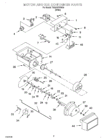 05 - Motor And Ice Container parts for Whirlpool Refrigerator TS22AEXHW03 from AppliancePartsPros.com
