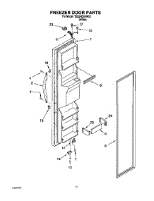07 - Freezer Door parts for Whirlpool Refrigerator TS22AEXHW03 from AppliancePartsPros.com