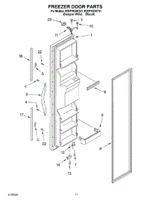 07 - Freezer Door parts for Whirlpool Refrigerator ED5FHGXKQ01 from AppliancePartsPros.com