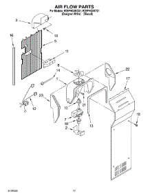 10 - Air Flow parts for Whirlpool Refrigerator ED5FHGXKQ01 from AppliancePartsPros.com
