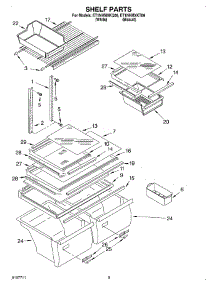 05 - Shelf parts for Whirlpool Refrigerator ET1NHMXKQ00 from AppliancePartsPros.com