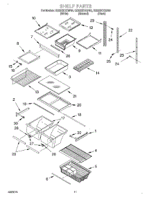 07 - Shelf, Lit / Optional parts for Whirlpool Refrigerator GB22DKXGW00 from AppliancePartsPros.com