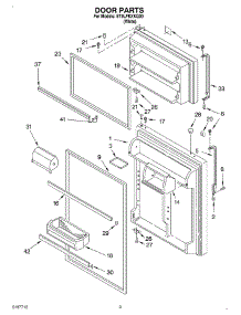 02 - Door parts for Whirlpool Refrigerator ET9LFKXKQ00 from AppliancePartsPros.com