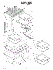 05 - Shelf, Optional parts for Whirlpool Refrigerator ET9LFKXKQ00 from AppliancePartsPros.com