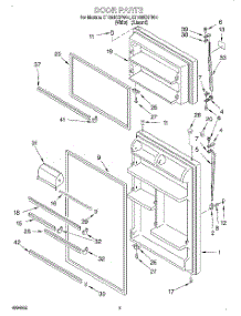 02 - Door parts for Whirlpool Refrigerator ET18NKXFN01 from AppliancePartsPros.com