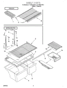 05 - Shelf, Lit / Optional parts for Whirlpool Refrigerator ET18NKXFN01 from AppliancePartsPros.com