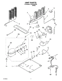 04 - Unit parts for Whirlpool Refrigerator ET9LFKXKQ01 from AppliancePartsPros.com