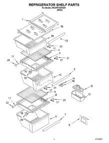 03 - Refrigerator Shelf parts for Whirlpool Refrigerator 6ED2FHKXKQ00 from AppliancePartsPros.com