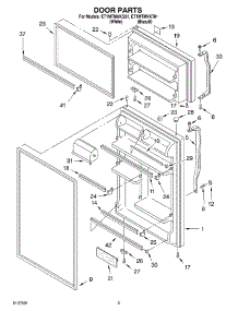 02 - Door parts for Whirlpool Refrigerator ET1MTMXKT01 from AppliancePartsPros.com
