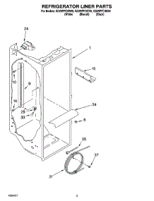 02 - Refrigerator Liner Parts parts for Whirlpool Refrigerator GD25FFCHW00 from AppliancePartsPros.com
