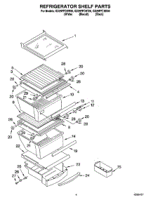 03 - Refrigerator Shelf Parts parts for Whirlpool Refrigerator GD25FFCHW00 from AppliancePartsPros.com