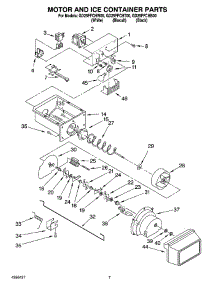 05 - Motor And Ice Container Parts parts for Whirlpool Refrigerator GD25FFCHW00 from AppliancePartsPros.com