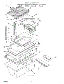 05 - Shelf, Optional parts for Whirlpool Refrigerator ET18PKXGN01 from AppliancePartsPros.com