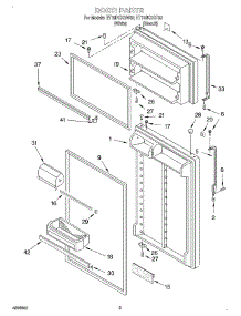 02 - Door parts for Whirlpool Refrigerator ET18PKXGW02 from AppliancePartsPros.com