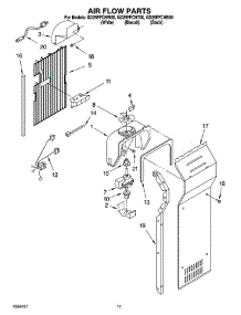 10 - Air Flow Parts parts for Whirlpool Refrigerator GD25FFCHT00 from AppliancePartsPros.com