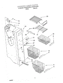 04 - Freezer Liner parts for Whirlpool Refrigerator 4YED27DQFN02 from AppliancePartsPros.com