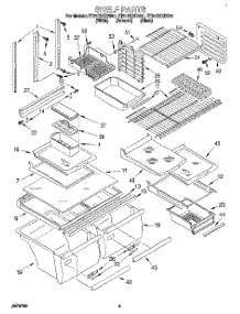 03 - Shelf parts for Whirlpool Refrigerator ET21DKXDW01 from AppliancePartsPros.com