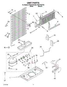 04 - Unit parts for Whirlpool Refrigerator ET8GTKXKT00 from AppliancePartsPros.com