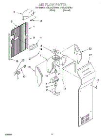 10 - Air Flow parts for Whirlpool Refrigerator 4YED27DQFW03 from AppliancePartsPros.com