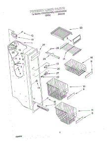 04 - Freezer Liner parts for Whirlpool Refrigerator 4YED27DQFN03 from AppliancePartsPros.com