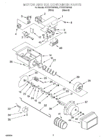 05 - Motor And Ice Container parts for Whirlpool Refrigerator 4YED27DQFW02 from AppliancePartsPros.com