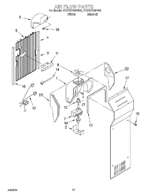 10 - Air Flow parts for Whirlpool Refrigerator 4YED27DQFW02 from AppliancePartsPros.com