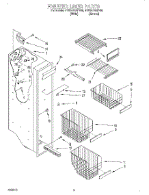 04 - Freezer Liner parts for Whirlpool Refrigerator 4YED27DQFW00 from AppliancePartsPros.com