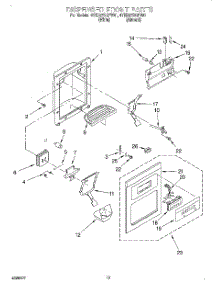 08 - Dispenser Front parts for Whirlpool Refrigerator 4YED27DQFN01 from AppliancePartsPros.com