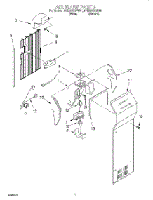 10 - Air Flow parts for Whirlpool Refrigerator 4YED27DQFN01 from AppliancePartsPros.com