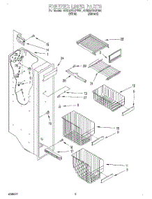 04 - Freezer Liner parts for Whirlpool Refrigerator 4YED27DQFW01 from AppliancePartsPros.com